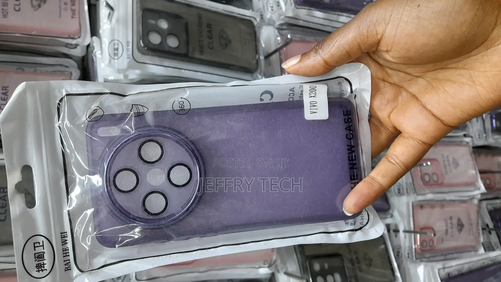Gafifi Vivo X200 Translucent Smoke Matte Back Case -Purple