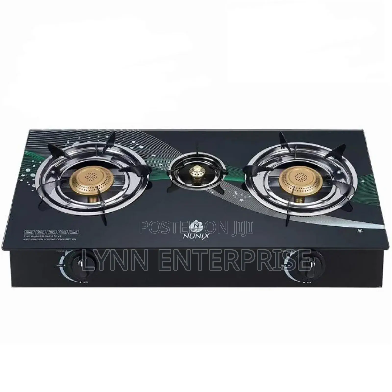 Nunix 3 Glass Burner Gt Table Top Cooker