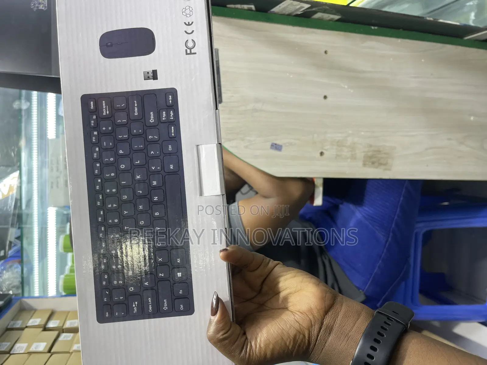 Wireless Keyboard With a Wireless Mouse