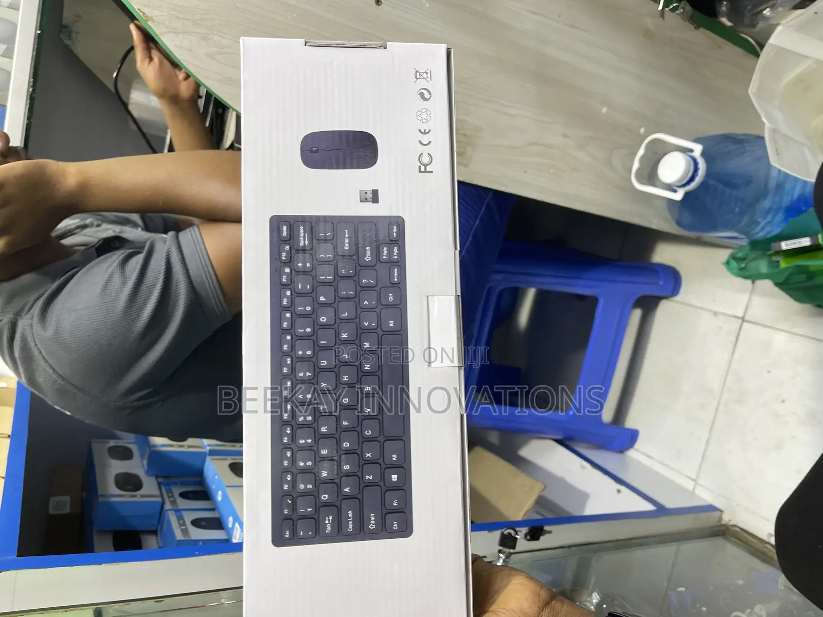 Wireless Keyboard With a Wireless Mouse