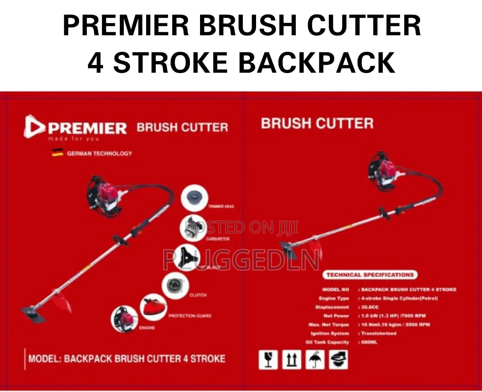 Premier Backpack Brush Cutter 4-Stroke.