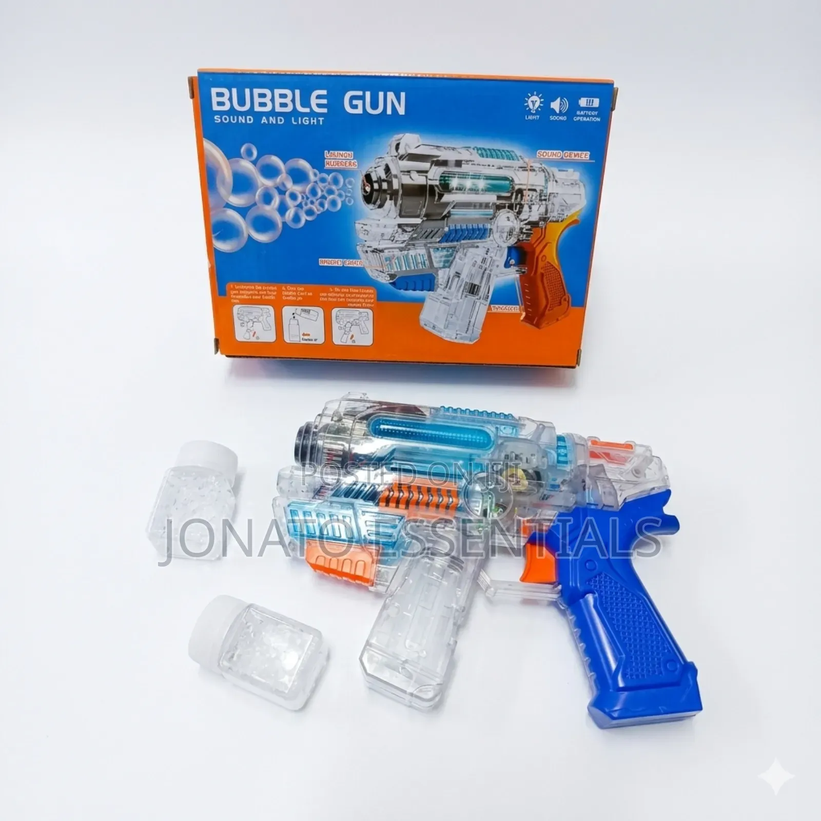 Automatic Bubble Gun Blaster With Sound Light - Kids Toy