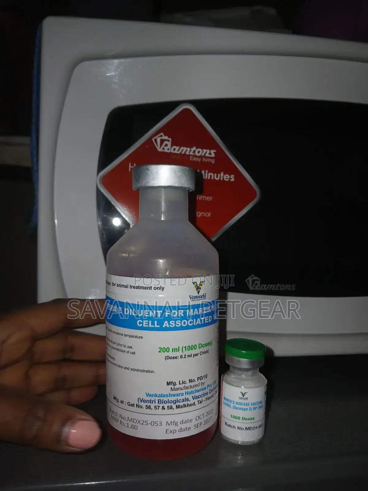 Mareks Newcastle Gumboro Fowl Pox Fowl Typhoid Vaccines - 1000 Doses