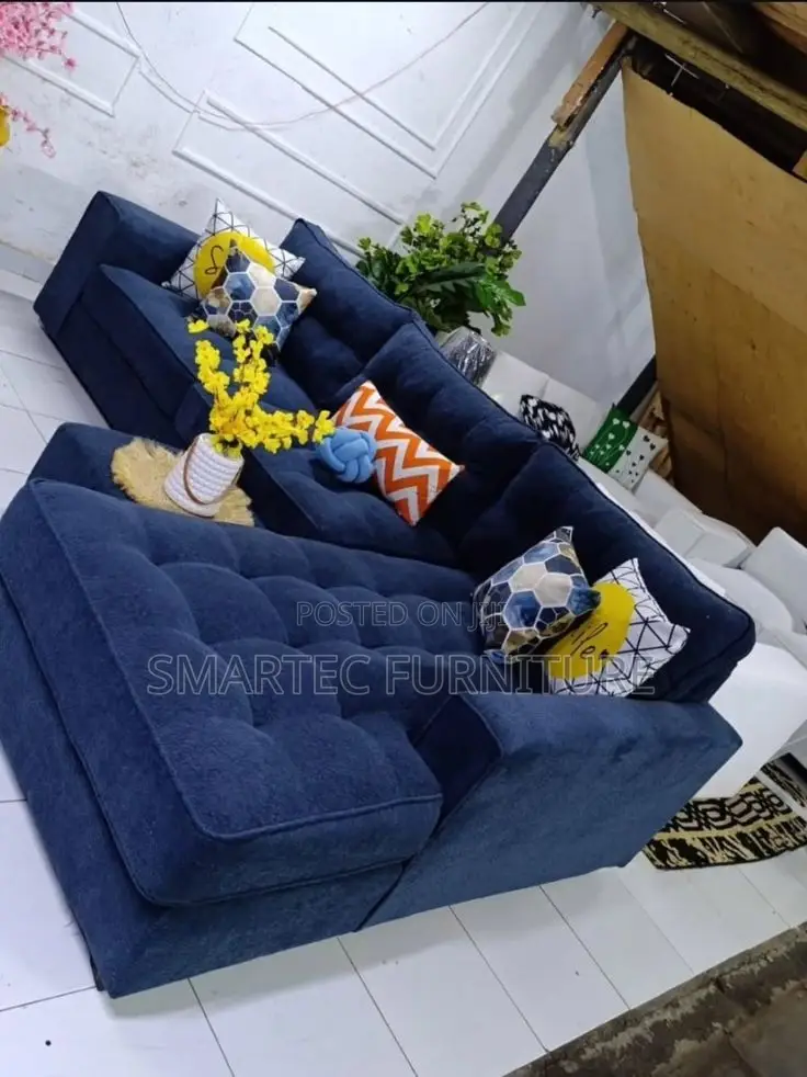 Blue Inviting 6 Seater Sectional Seat