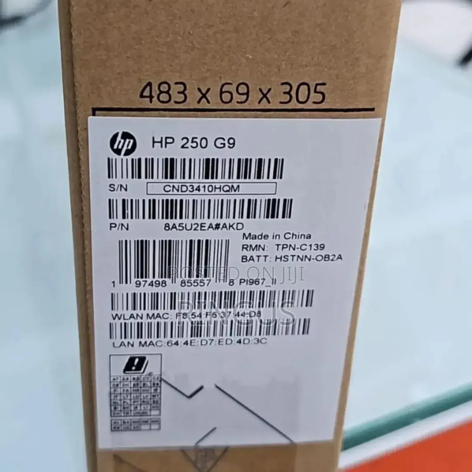 New Laptop HP 250 G10 8GB Intel Core i5 SSD 512GB