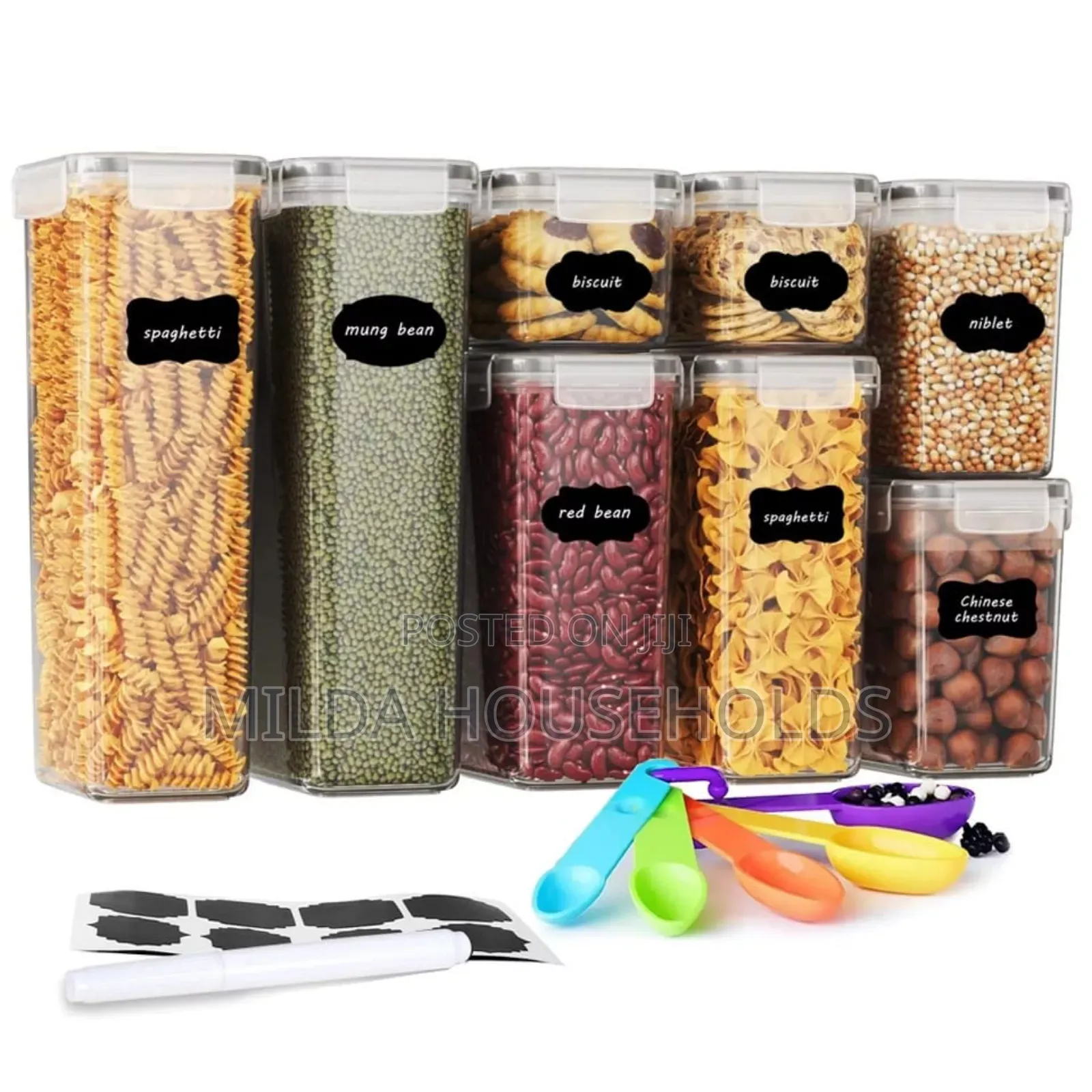 *8pcs Food/Pantry Storage Containers