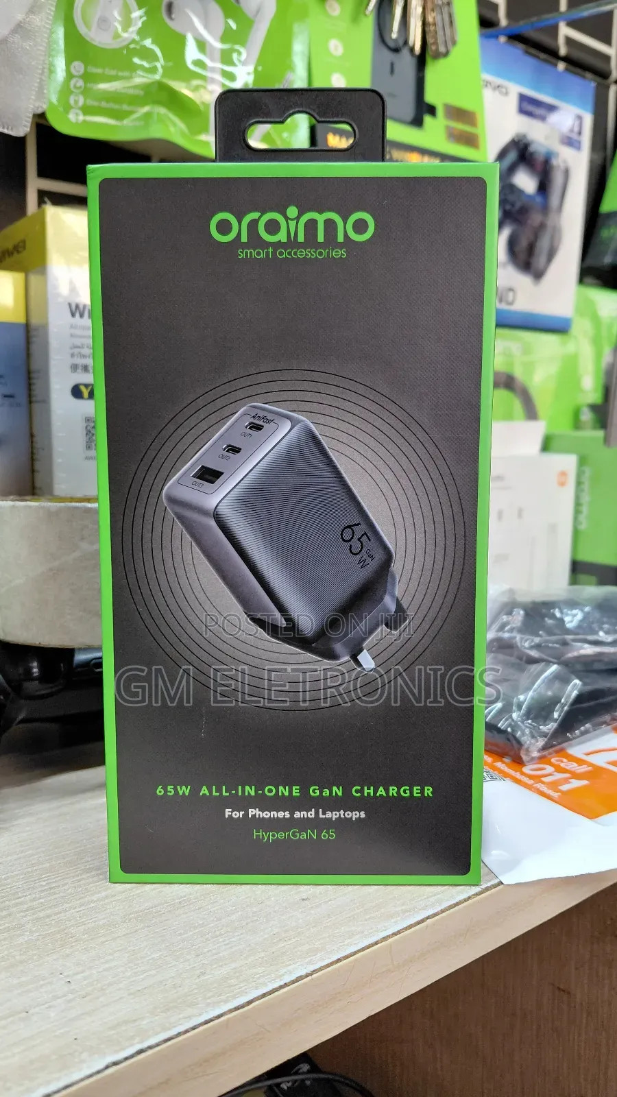 Oraimo Hypergan 65w Usb C Charger.