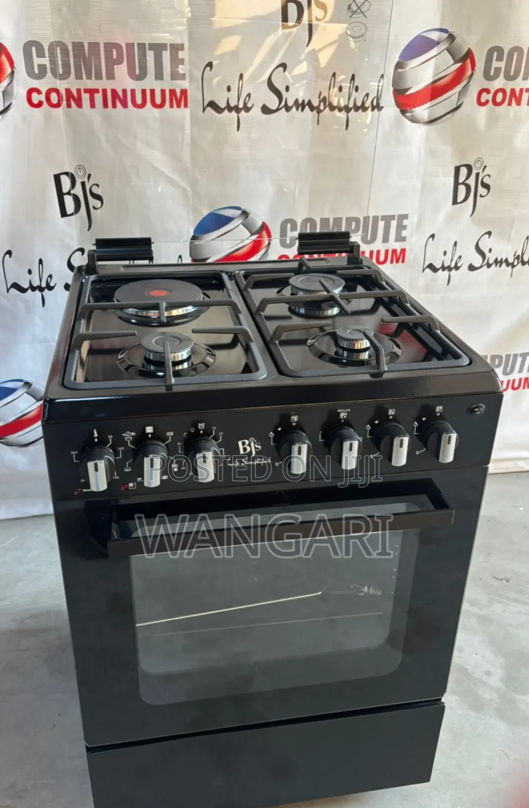 Black 60*60 BJS 3+1 Standing Cooker