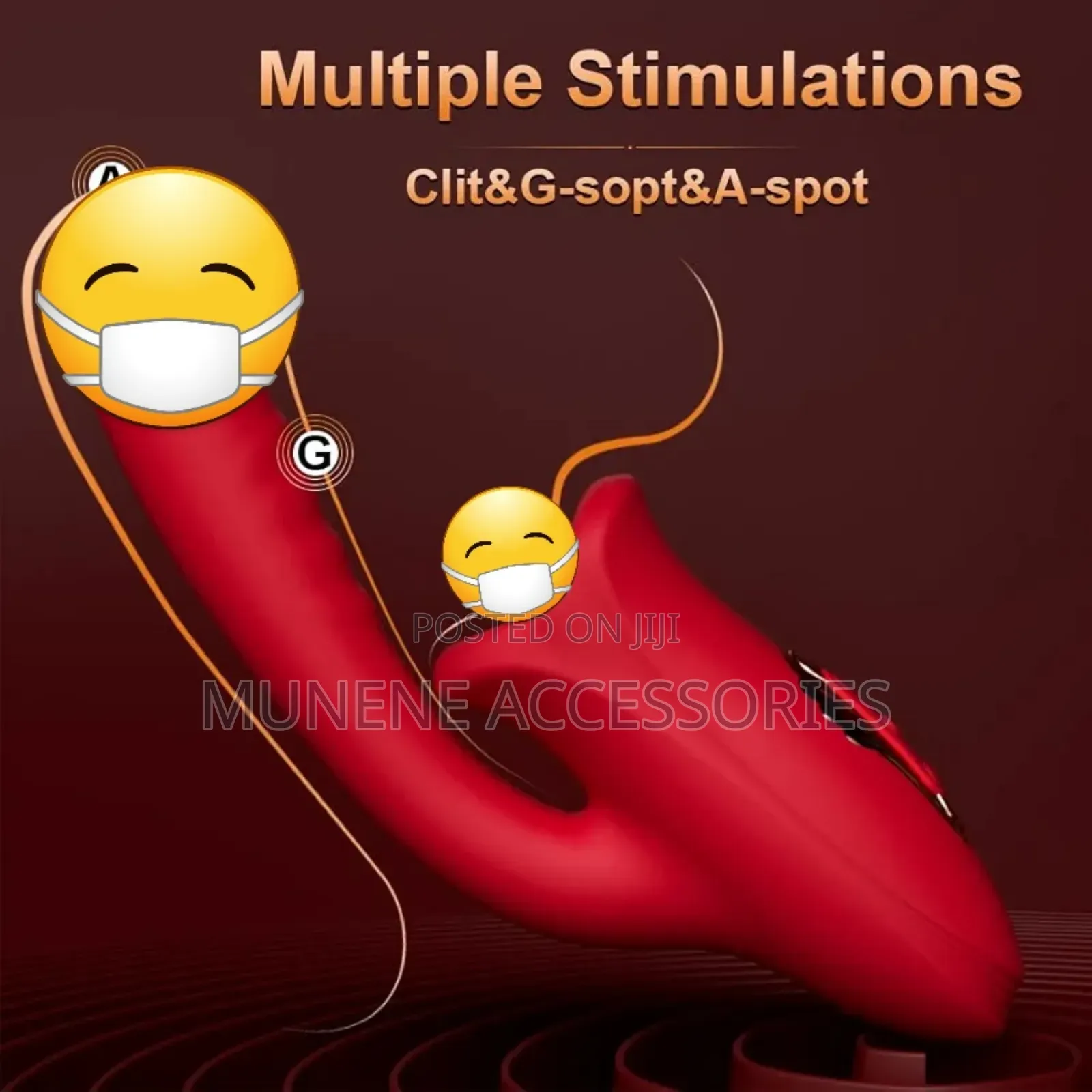 2 in 1 G-Spot Vibrator With Tongue Licking Sex Toy Clit Sucking Dildo