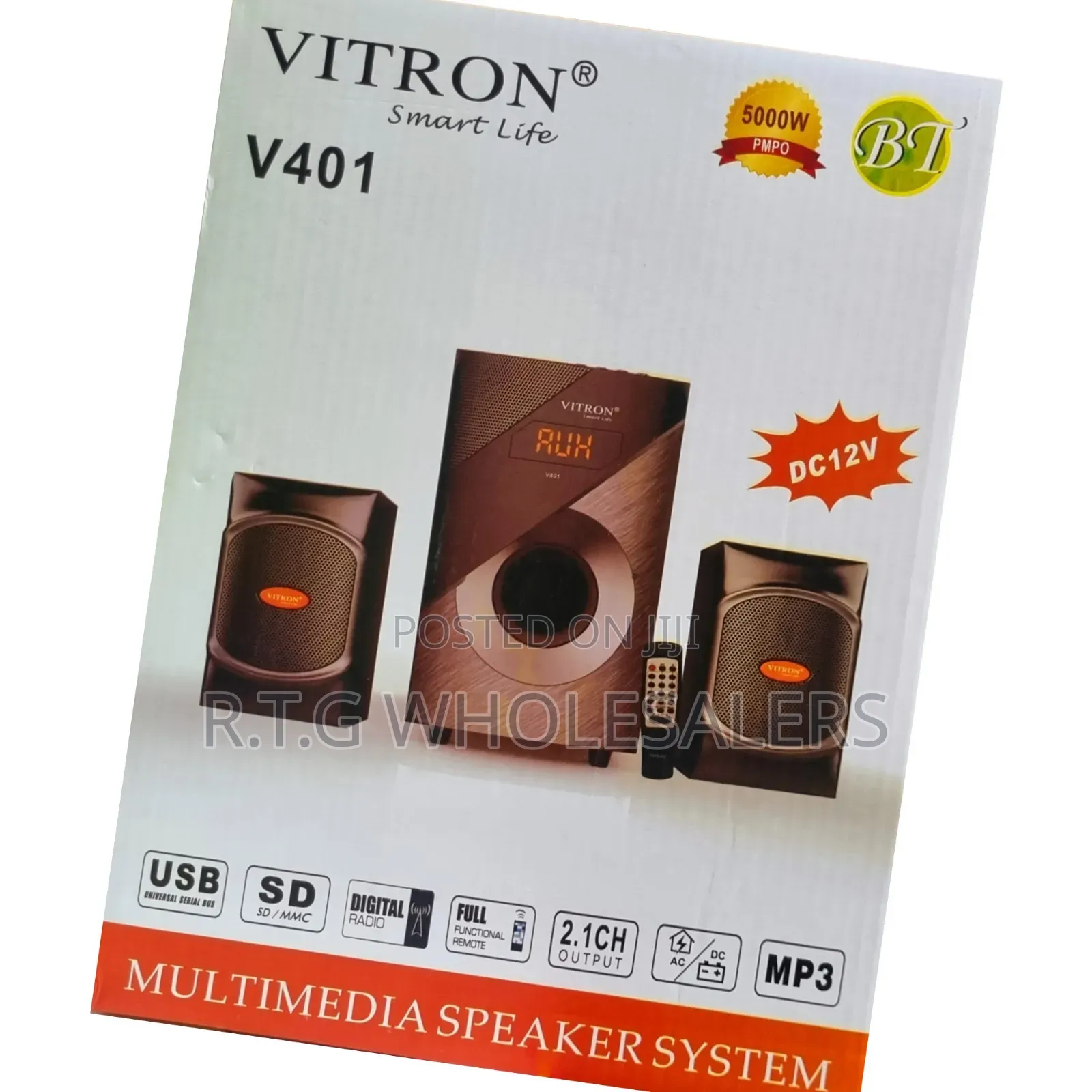 Vitron V401 2.1ch Multimedia Home Audio System W/ Usb Fm