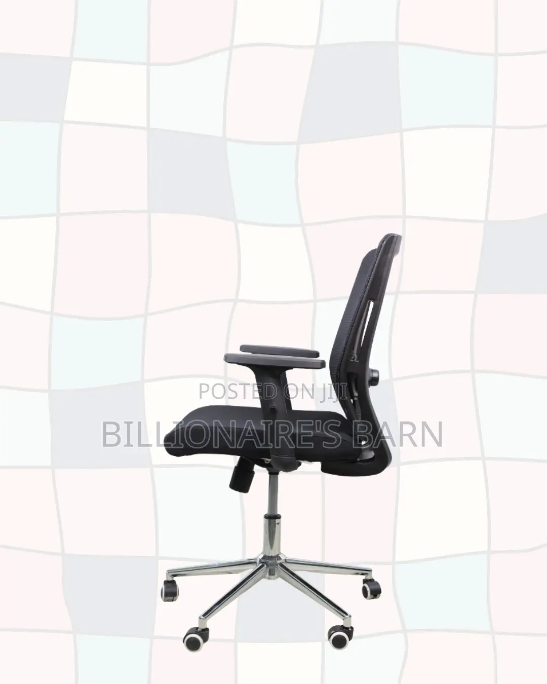 Mid-Back Chair Chrome Base • Space-Saving Fit