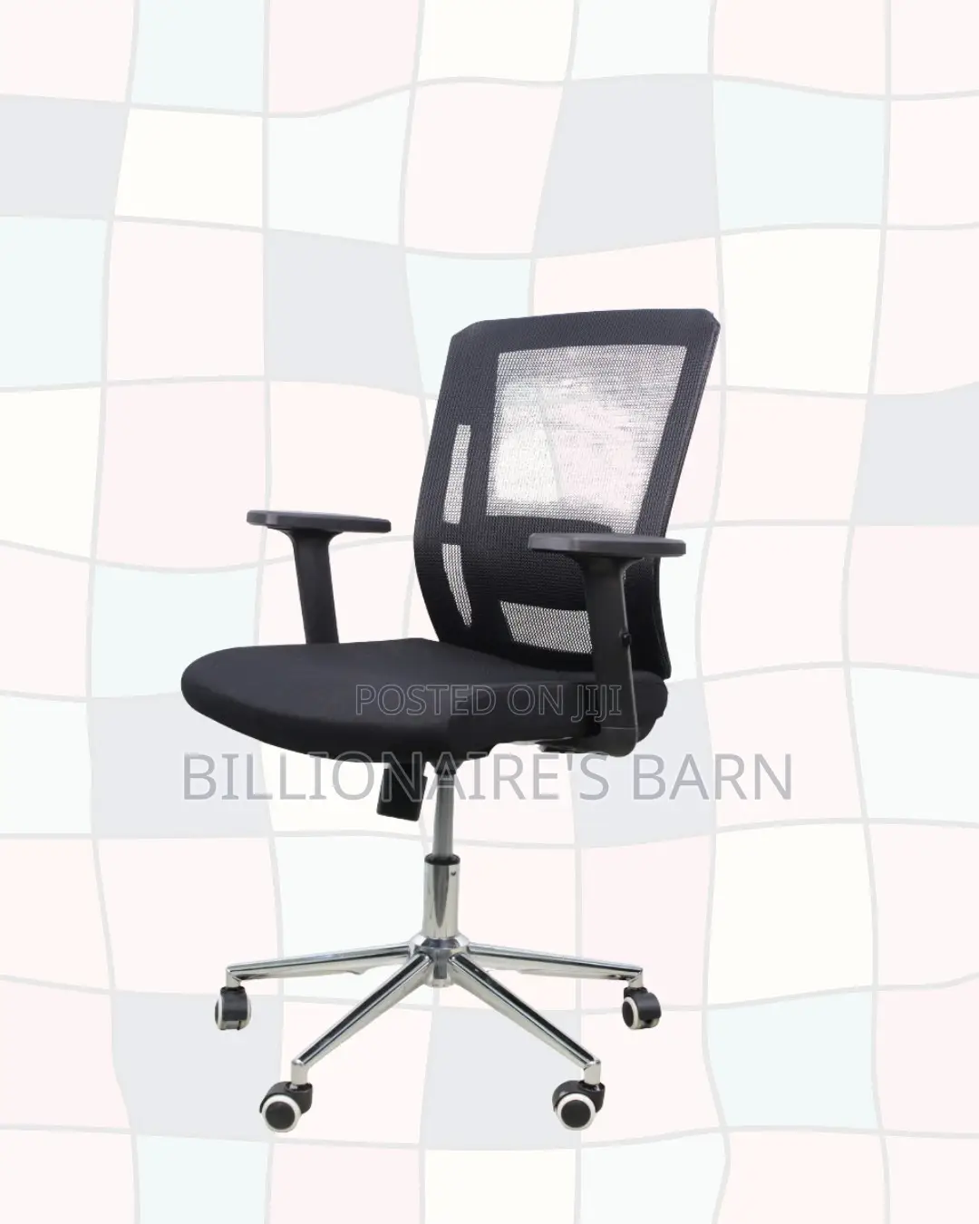 Mid-Back Chair Chrome Base • Space-Saving Fit