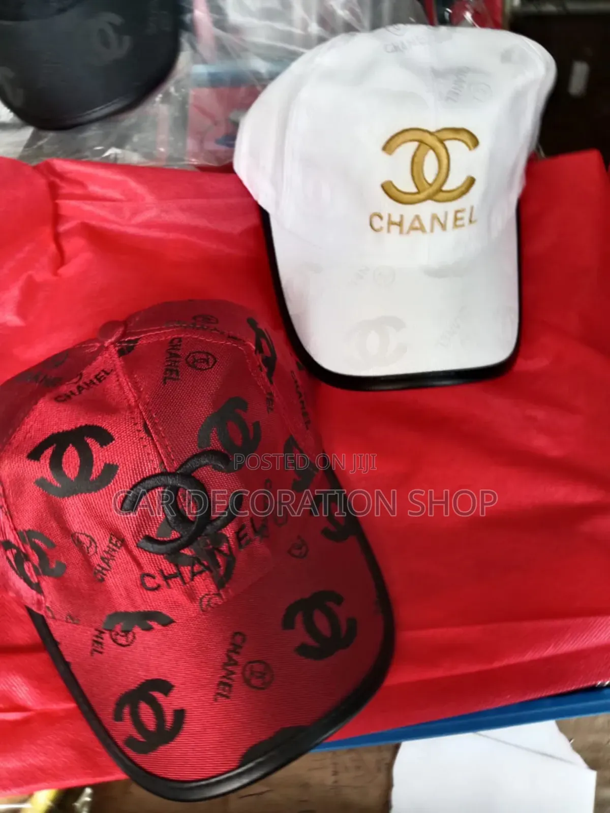 2pcs Chanel 3d Embroidered Breathable Polyester Caps