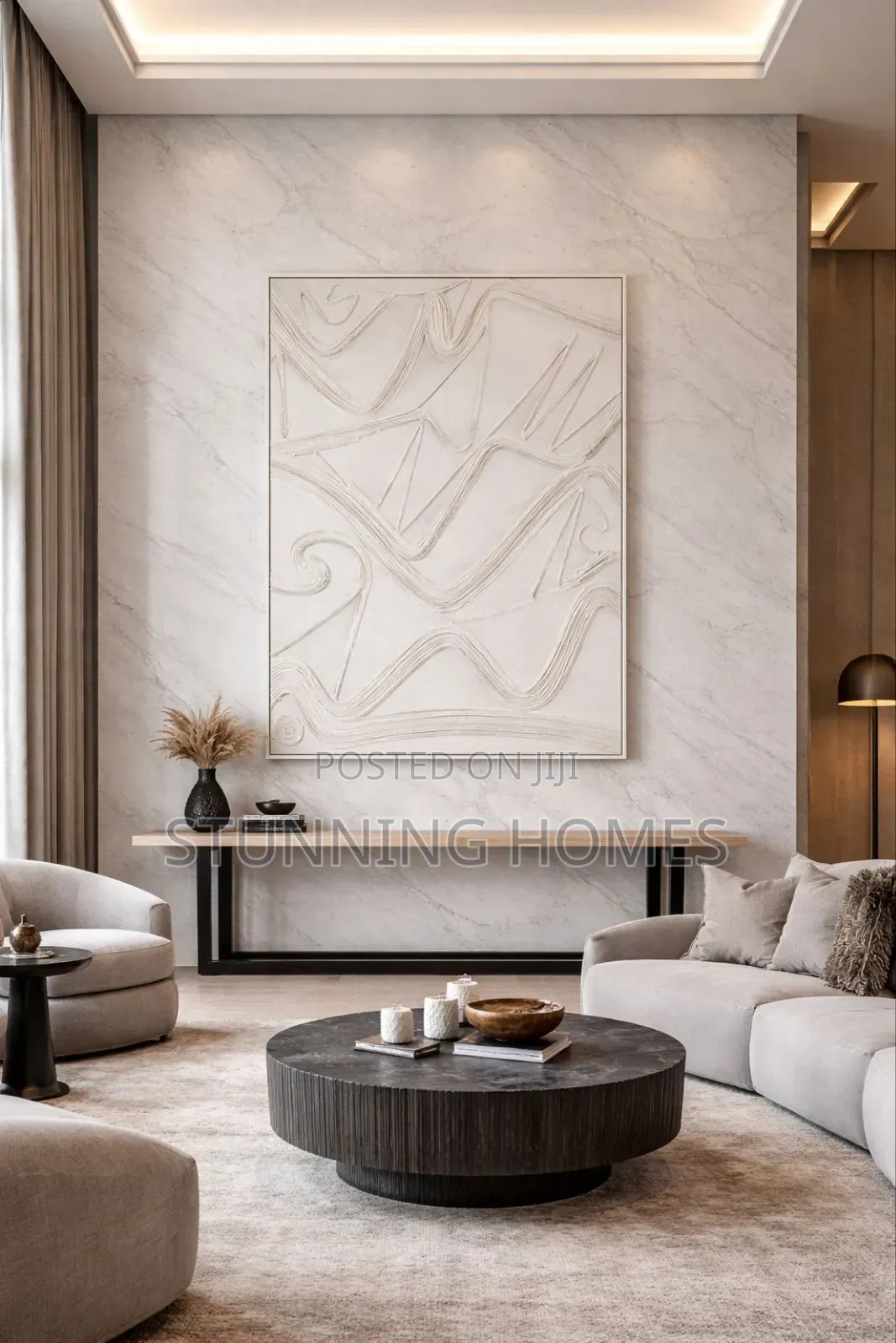 Minimalist Warm Textured Large Wall Art