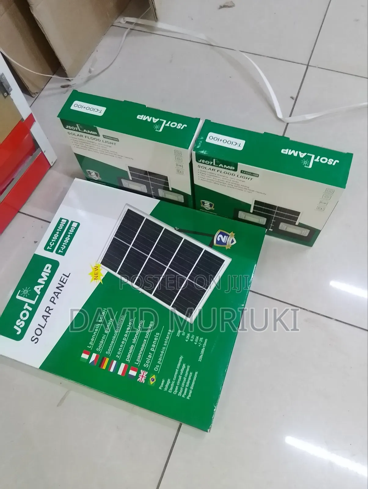 100w + 100w Solar Floodlights