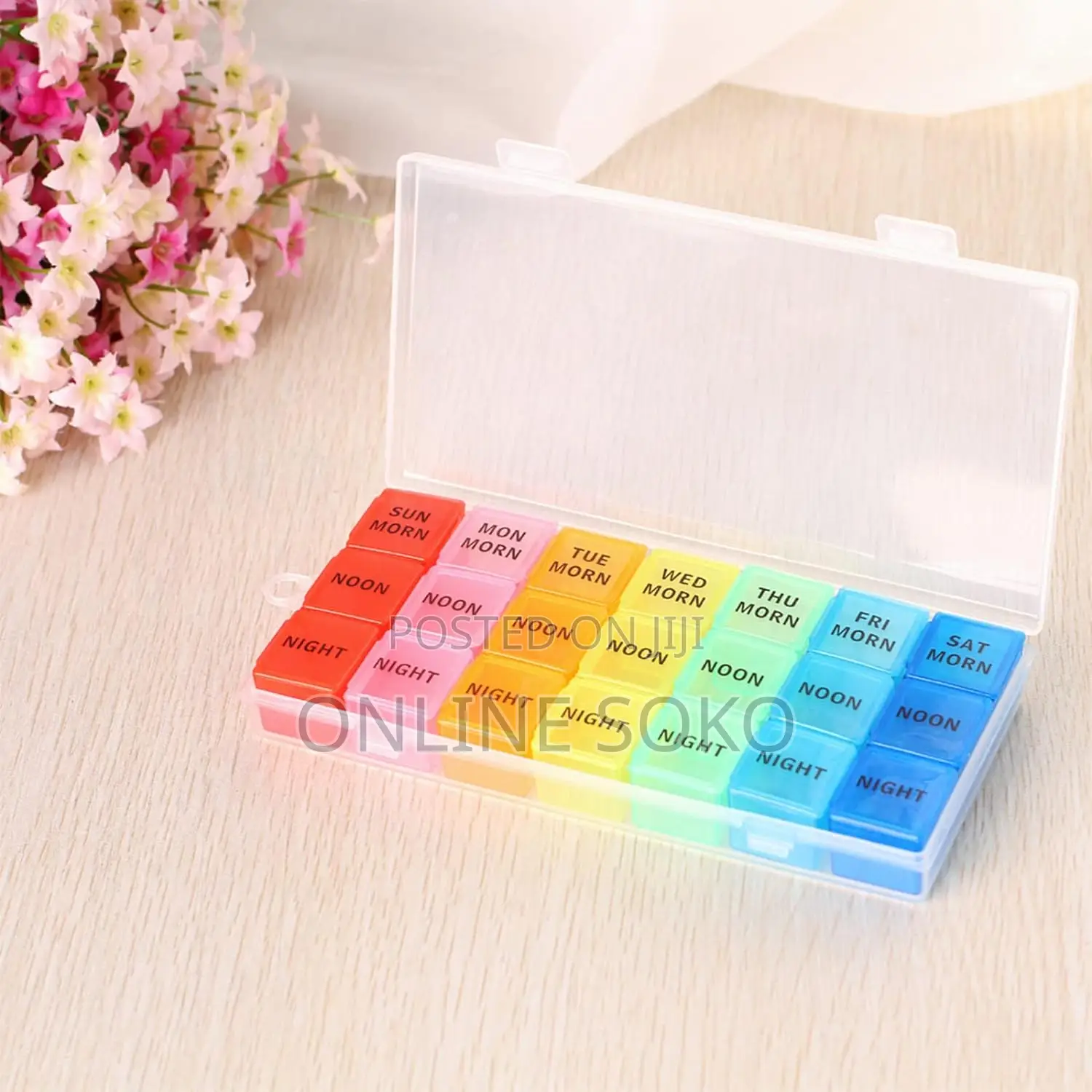 7 Day Pill Organizer Box – Weekly Medicine Storage Case