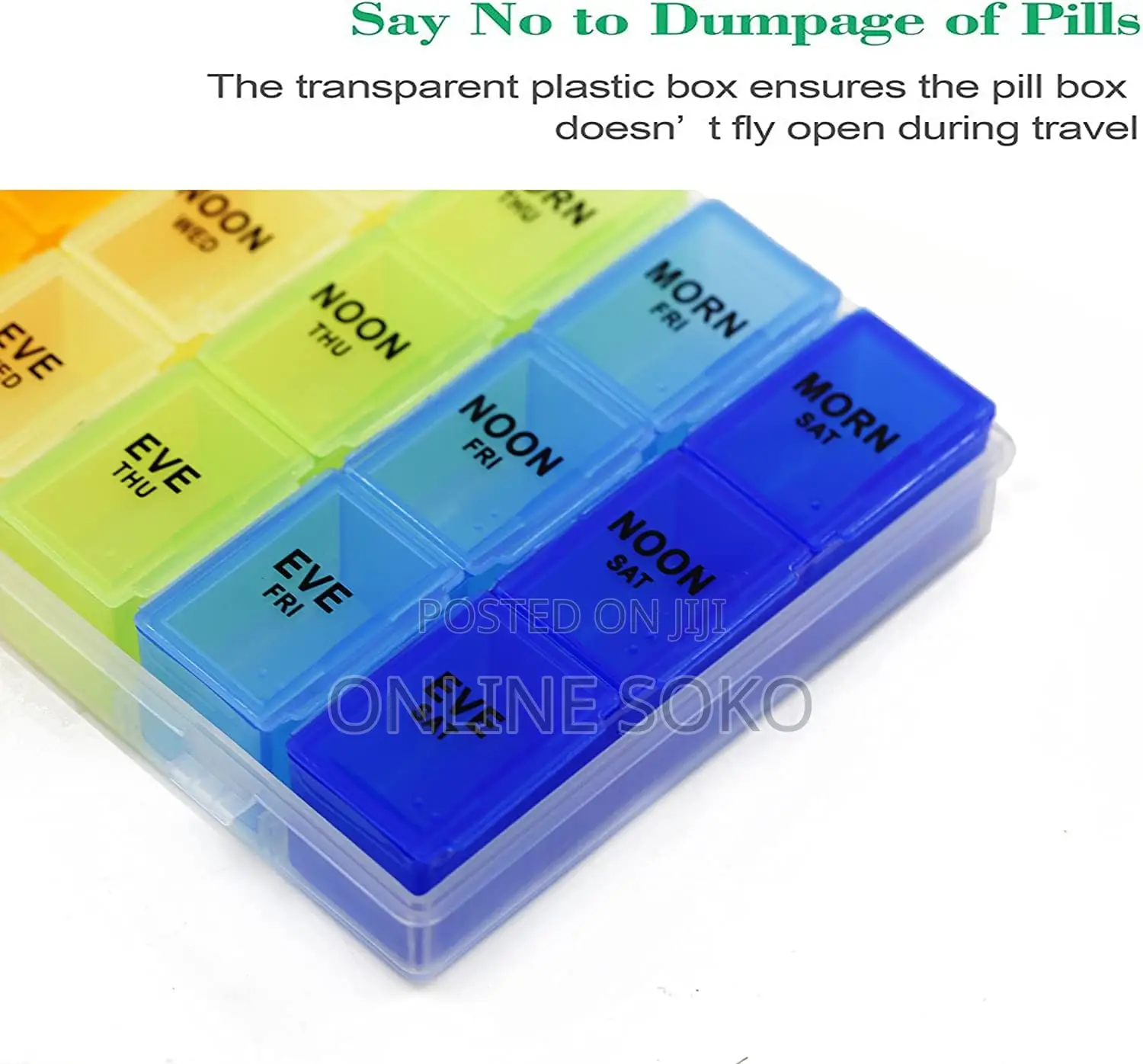 7 Day Pill Organizer Box – Weekly Medicine Storage Case