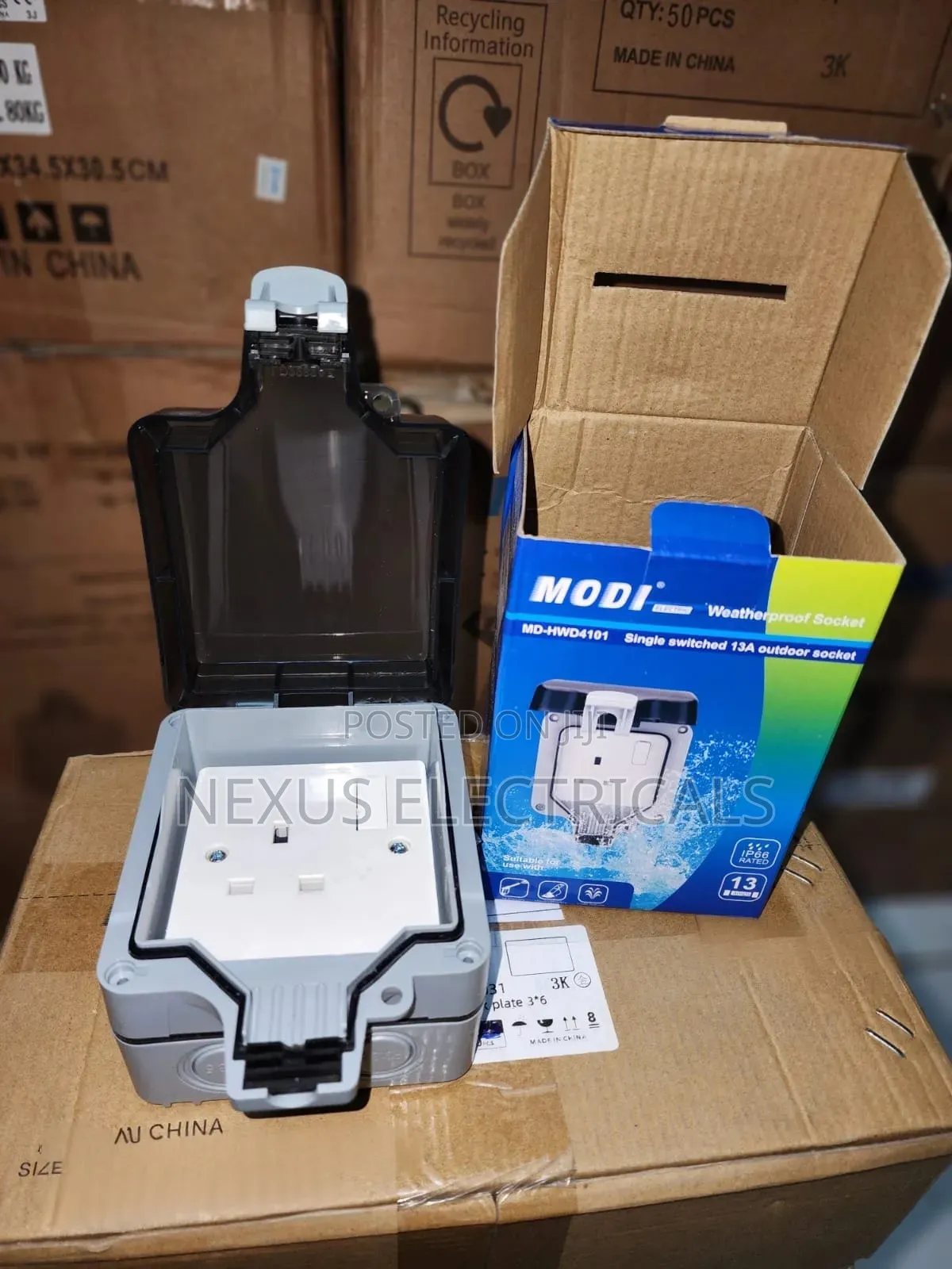 Waterproof Single Socket Modi 13a