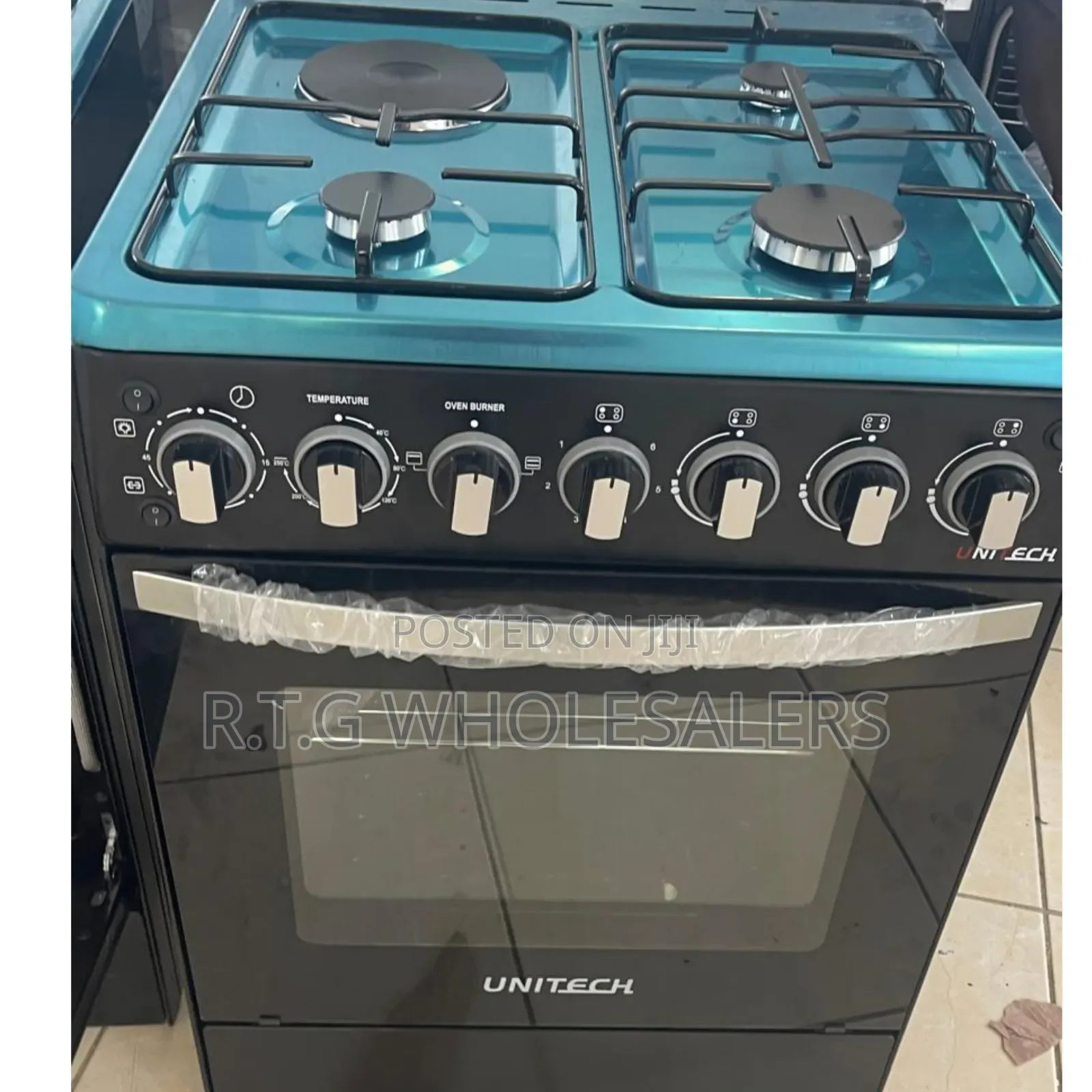 Unitech 60×60 Cm 3+1 Standing Cooker – Gas Electric Oven