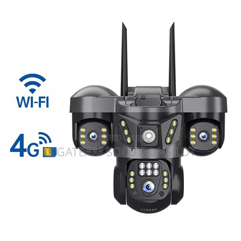 V-380 Pro 4g Tripple Lens 4g Solar Tripple Lens Cctv Camera