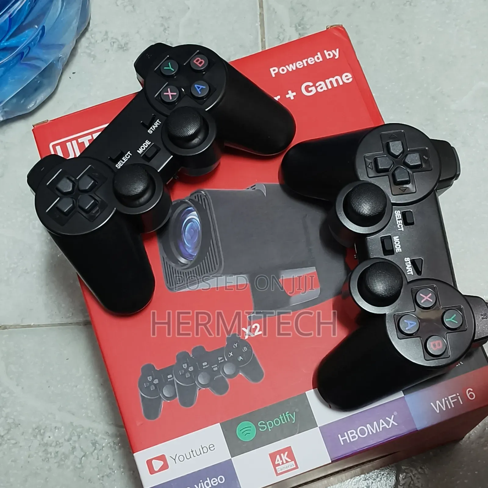  Resolution Gaming Projector With Two Gaming Consoles 