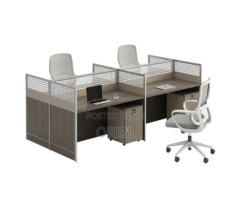 Office Workstation : 4-Way Collaborative Office Working Desk