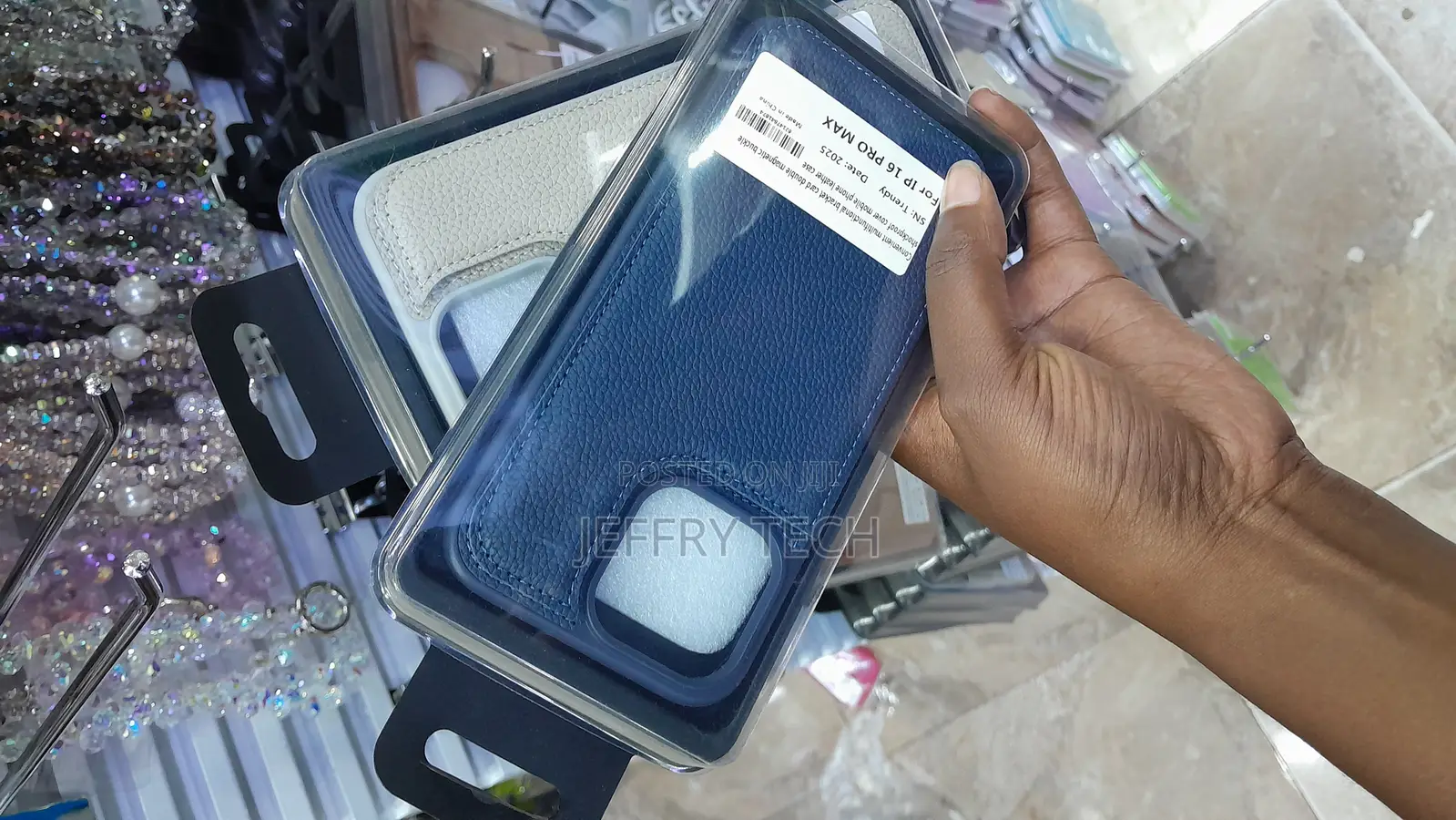 Lyden iPhone 16 Pro Max Leather Case Premium Full-Grain -Blue