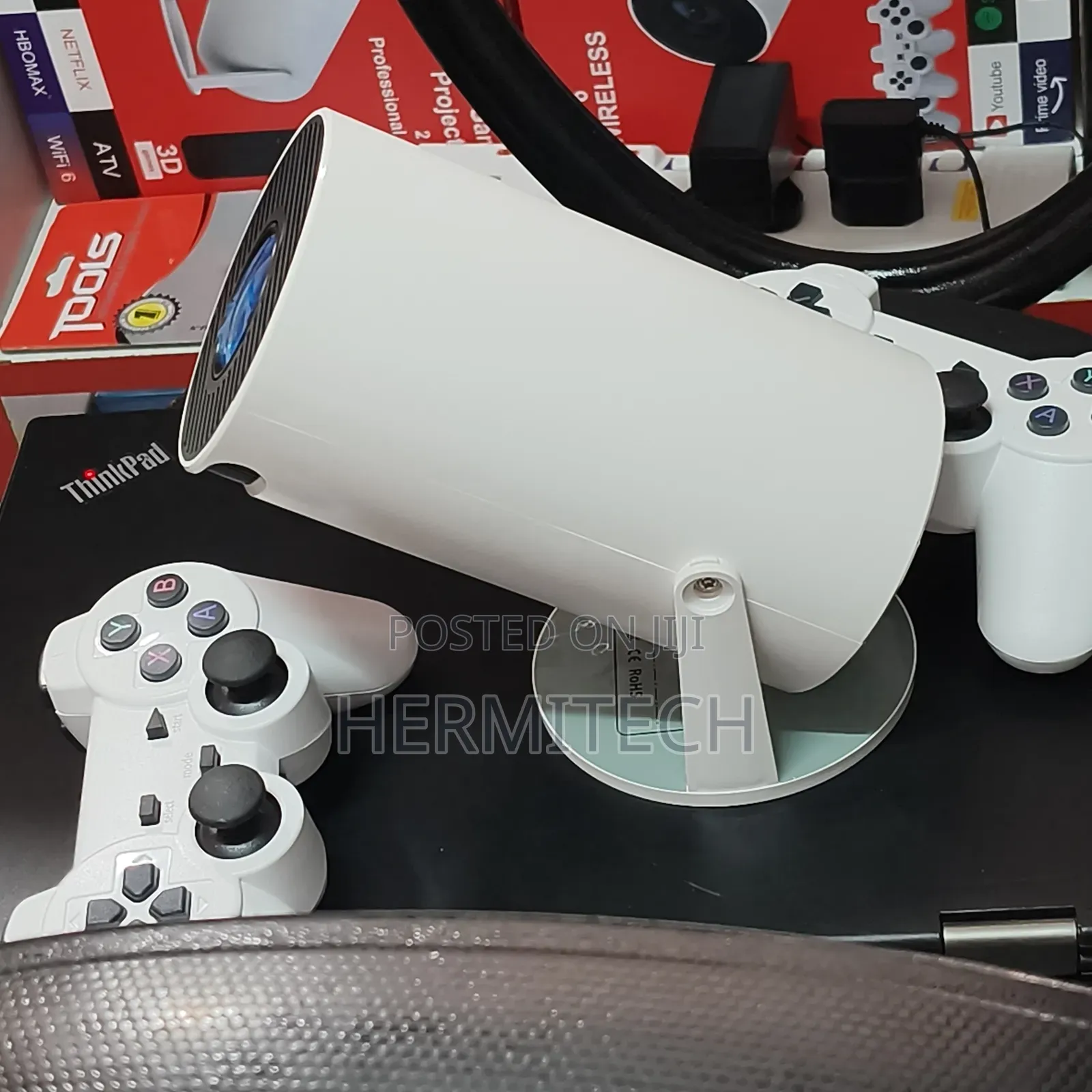 Gaming Projector With Two Gaming Consoles Video Resolution 3d Games