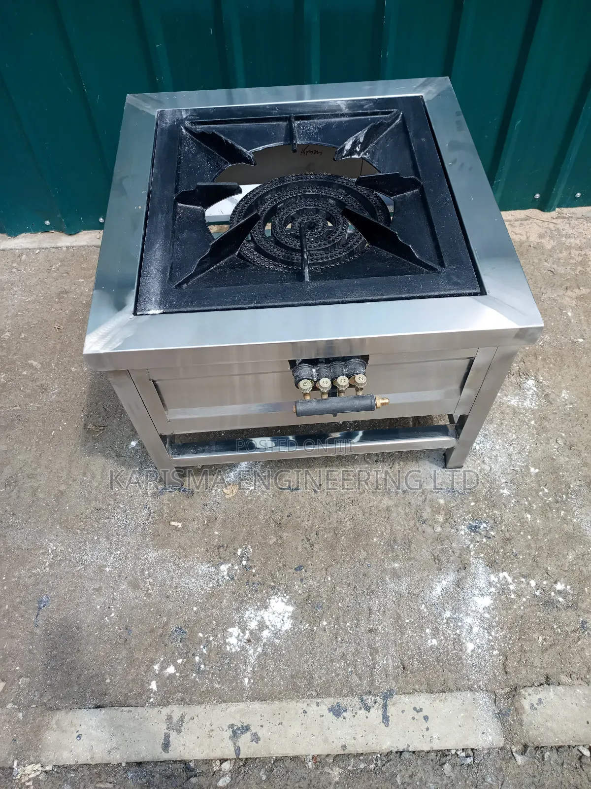Commercial Stainless Steel Single Burner Gas Cooker.