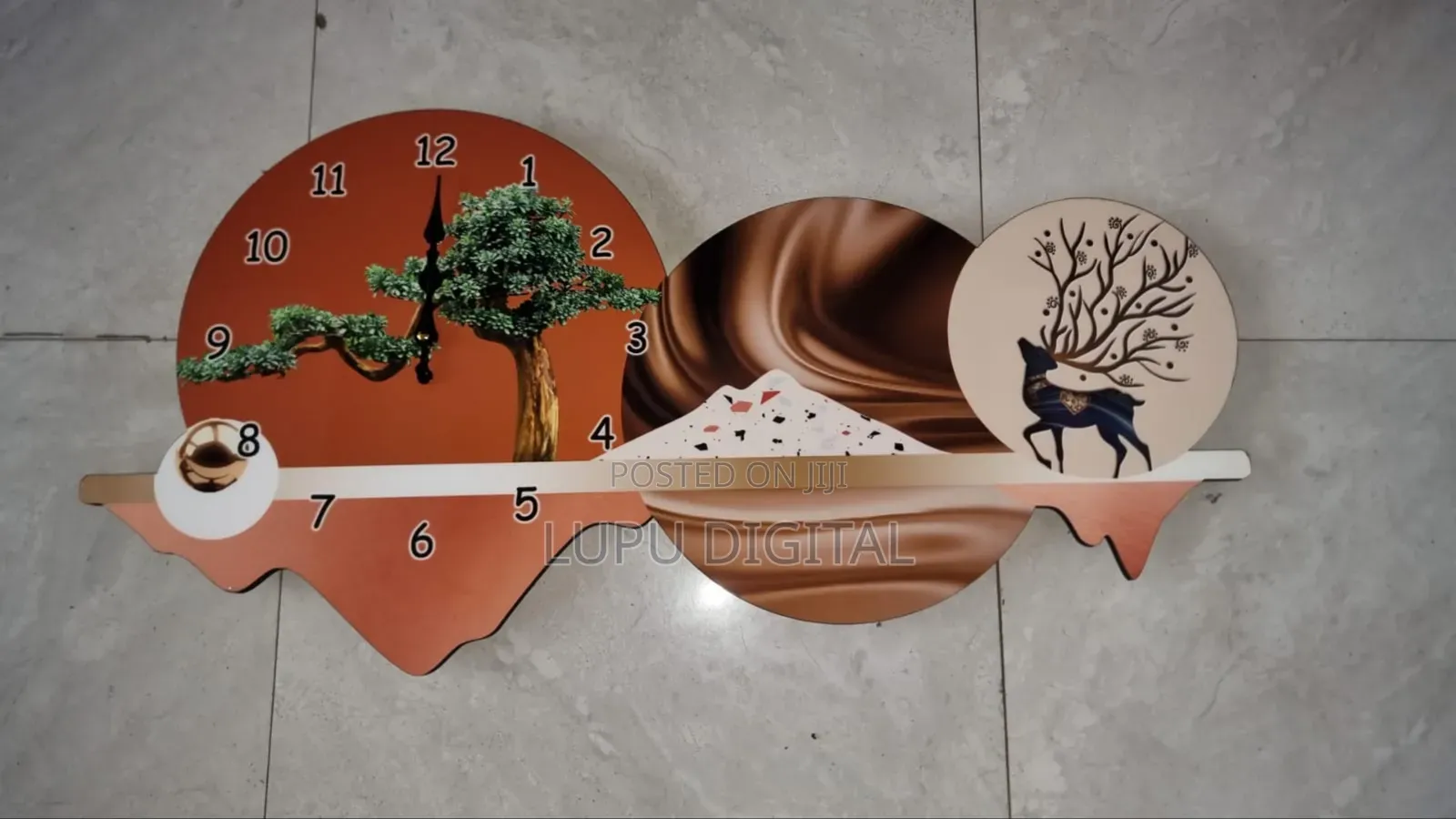 80x40cm Decor Wall Clock ~2647~ Now Available in 10 Elegant Design
