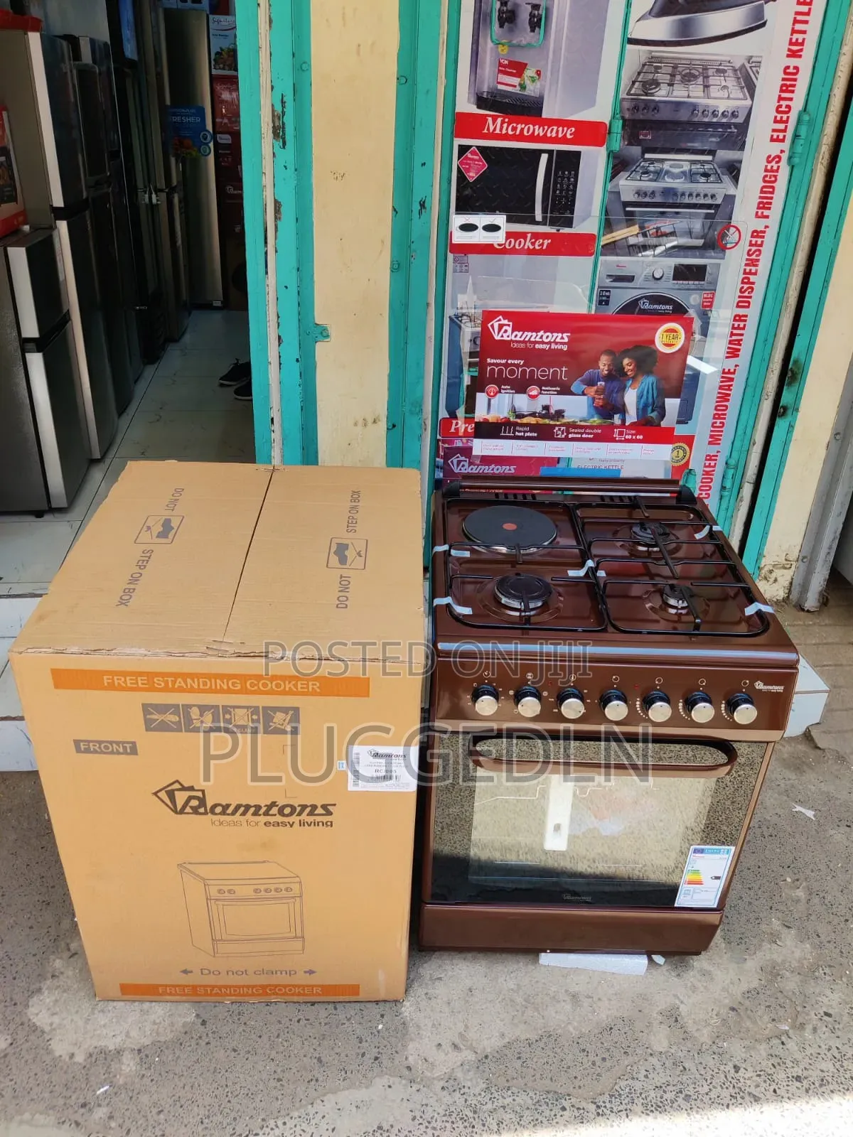 Ramtons Cooker 3g+1e 60x60cm Rc805 (Brown)