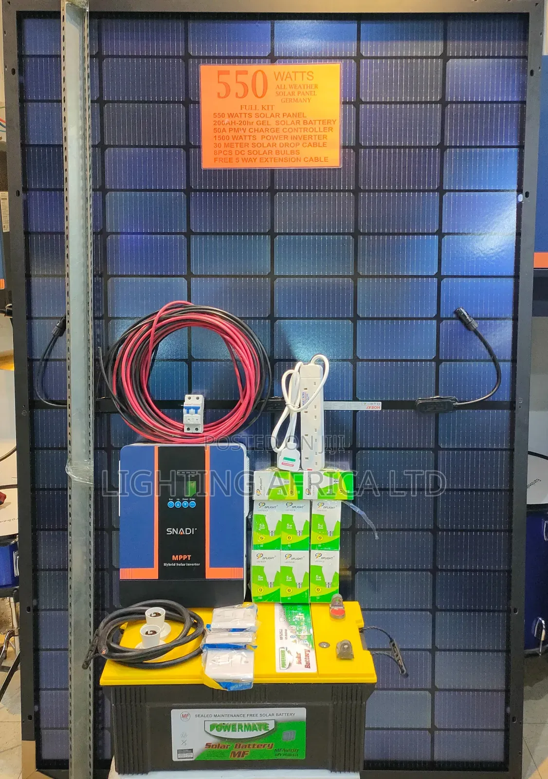 1.2kva Home Solar Kit for Tv 43",10 Lights, Music, Wifi,Mini Fridge
