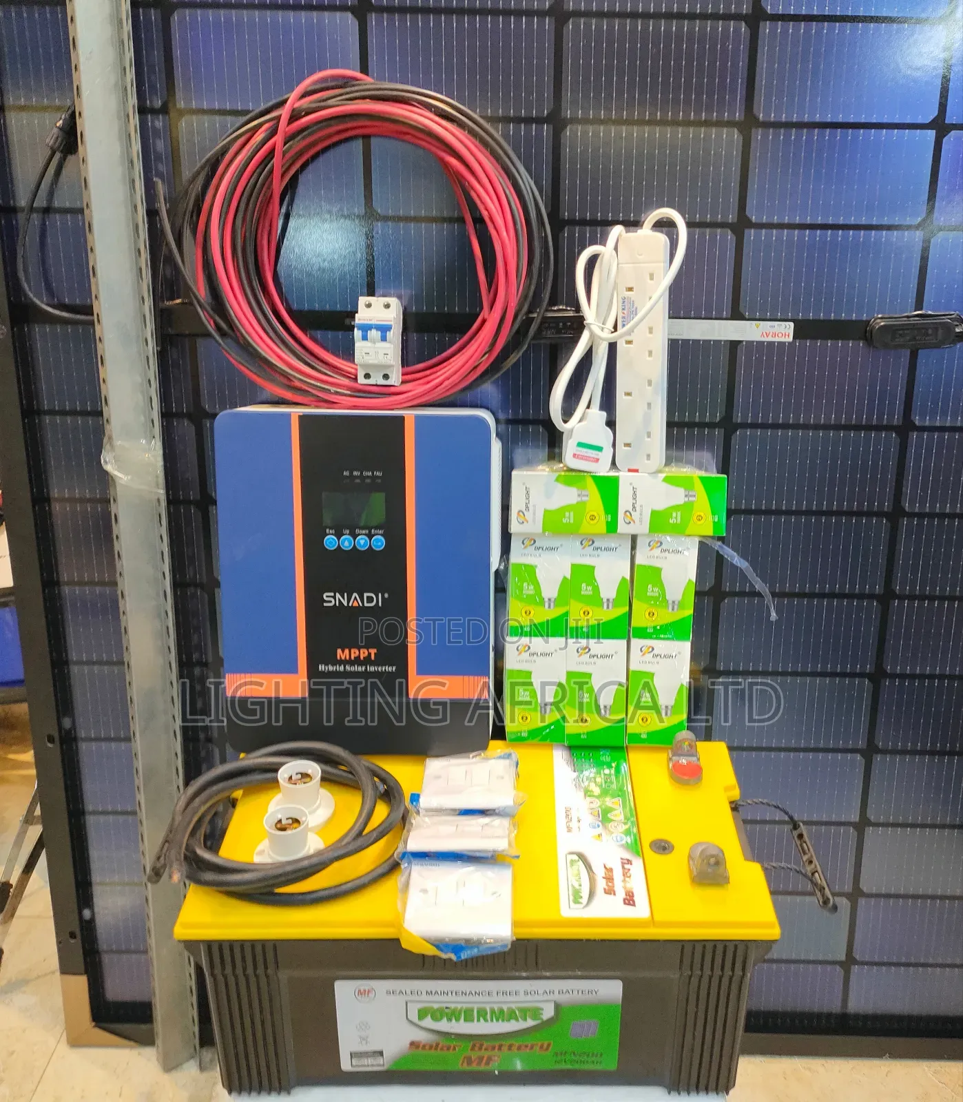 1.2kva Home Solar Kit for Tv 43",10 Lights, Music, Wifi,Mini Fridge