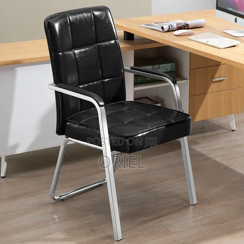 Modern Office Visitor Chair : Executive Office Leather Guest Chair