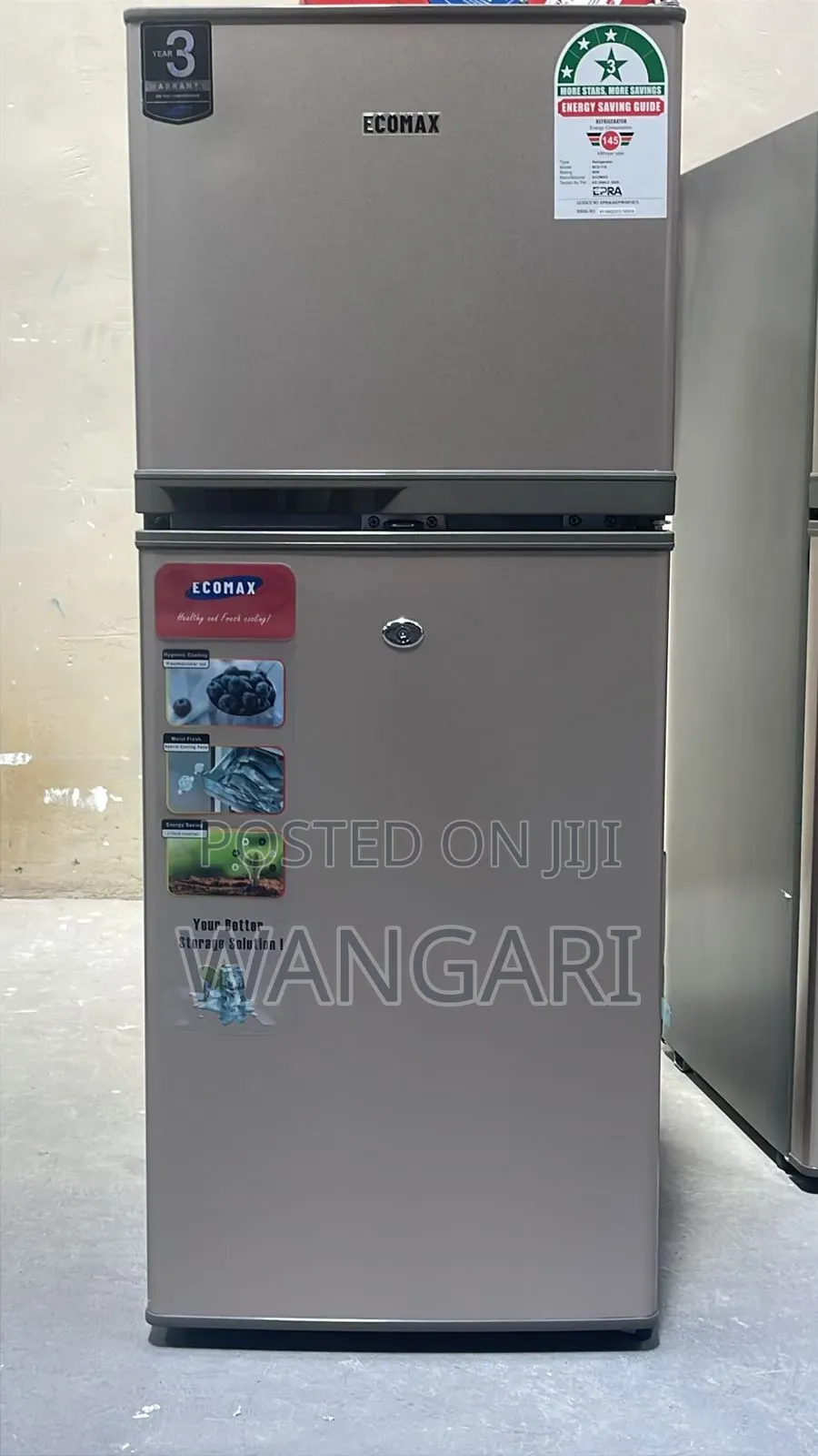 Ecomax Gray Coated Fridge 118 Litres Now Available
