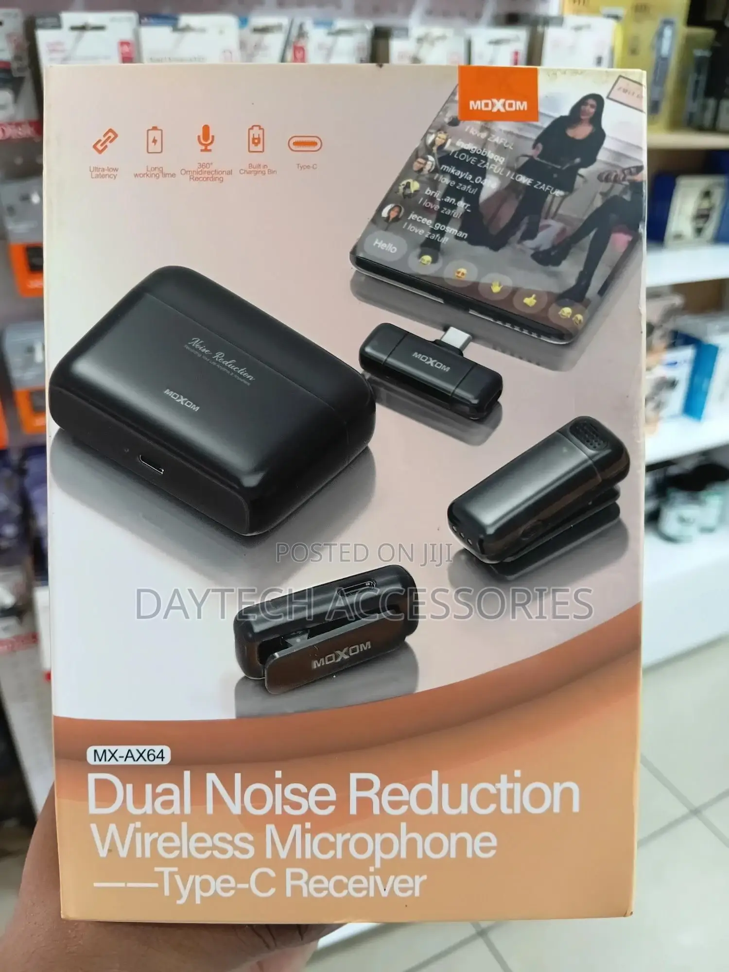 Moxom Mx-Ax64, Live Broadcast Dual Wireless Microphone (Type-C)