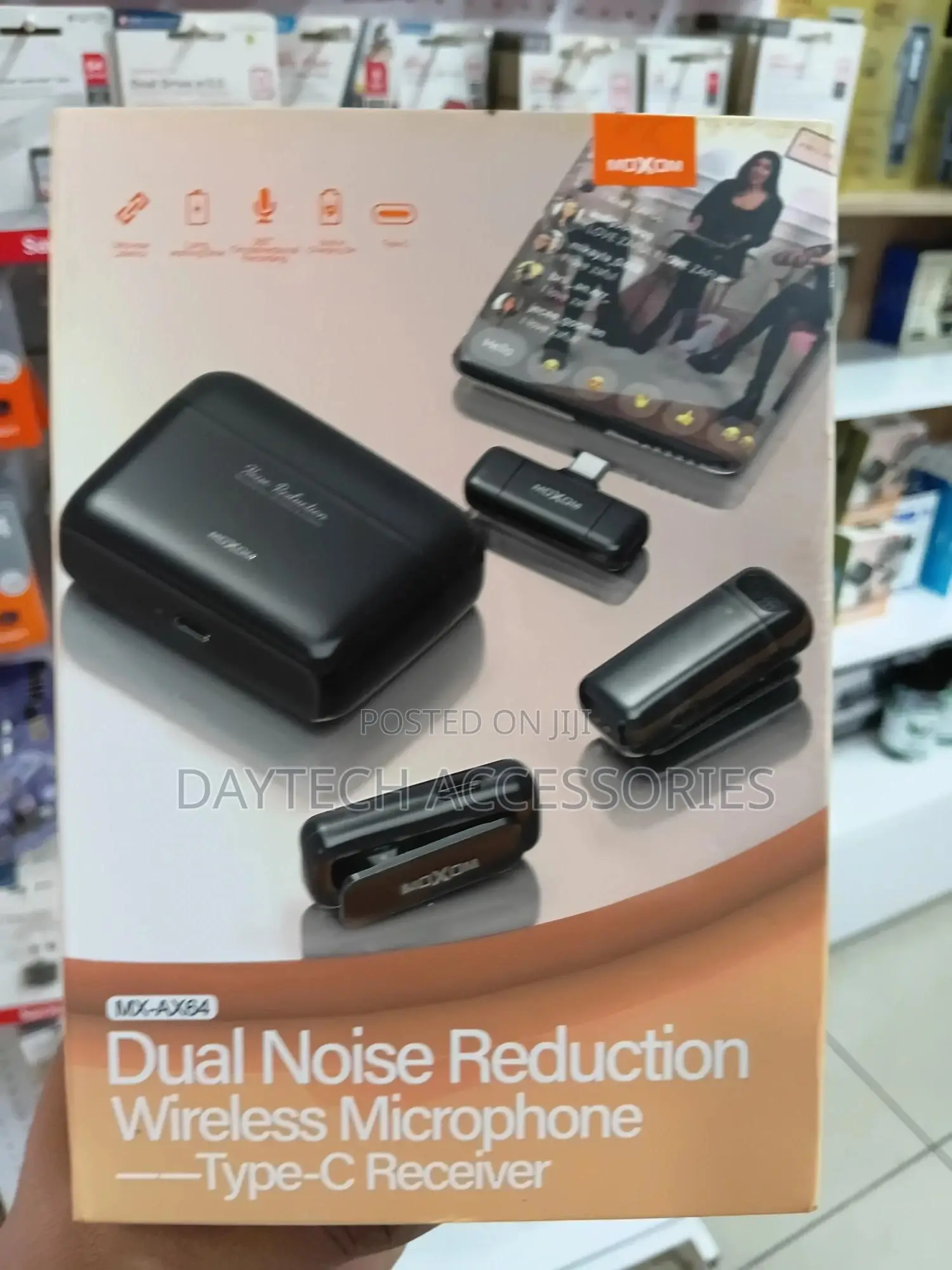 Moxom Mx-Ax64, Live Broadcast Dual Wireless Microphone (Type-C)