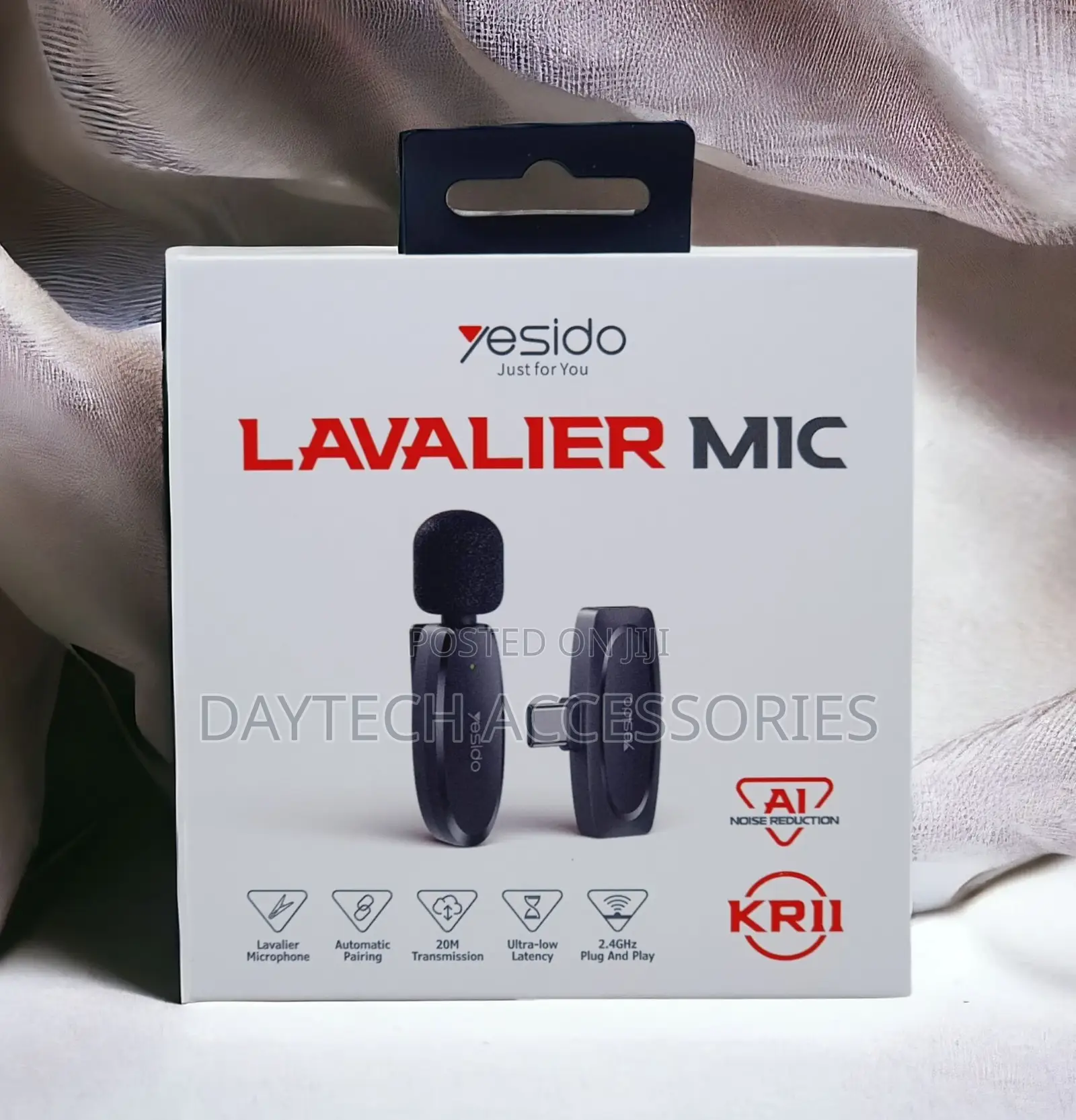 Yesido Kr11 Wireless Lavalier Microphone With Type-C Connector.