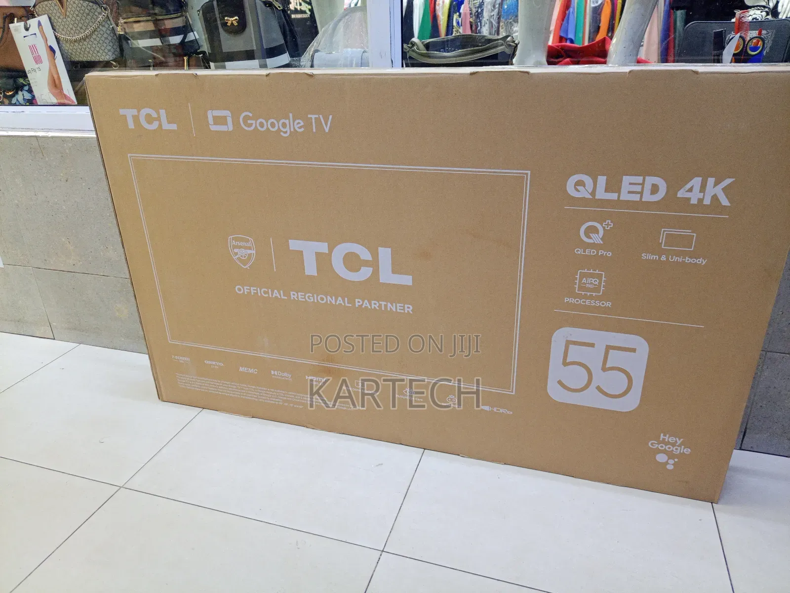 TCL 55” 55c655 Qled Pro Smart Google Tv Bluetooth, Youtube Netflix