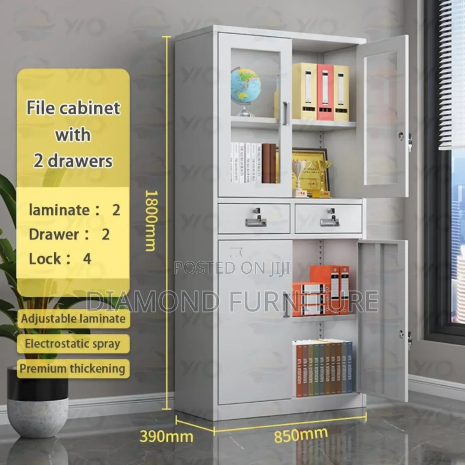 Heavy Duty Metallic Office Storage Cabinet | Steel Filing Cabinet