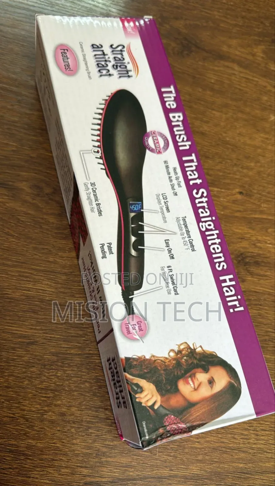 Nunix Hair Straightening Brush Comb Electric.
