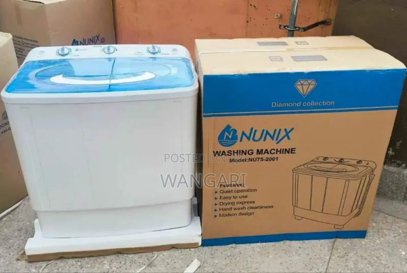 New Stock Nunix 7.5kgs Washing Machine,