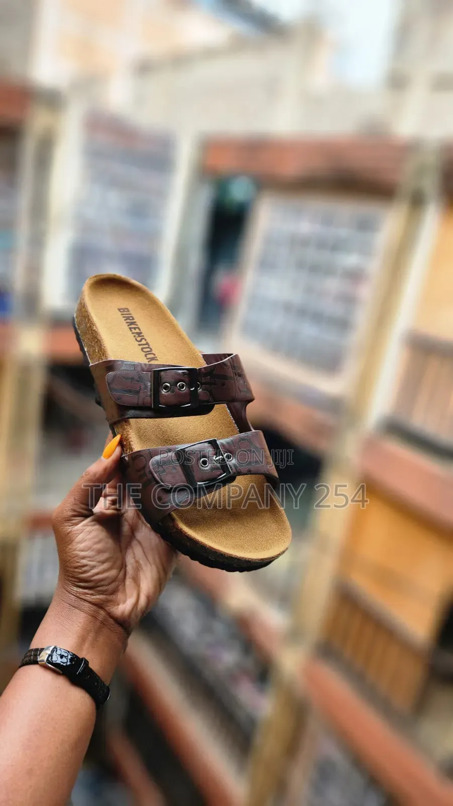 Quality Leather Casual Men Open Slide Shoes