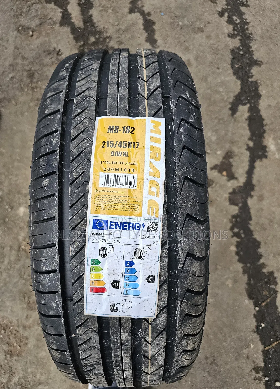215/45r17 Mirage Tyres