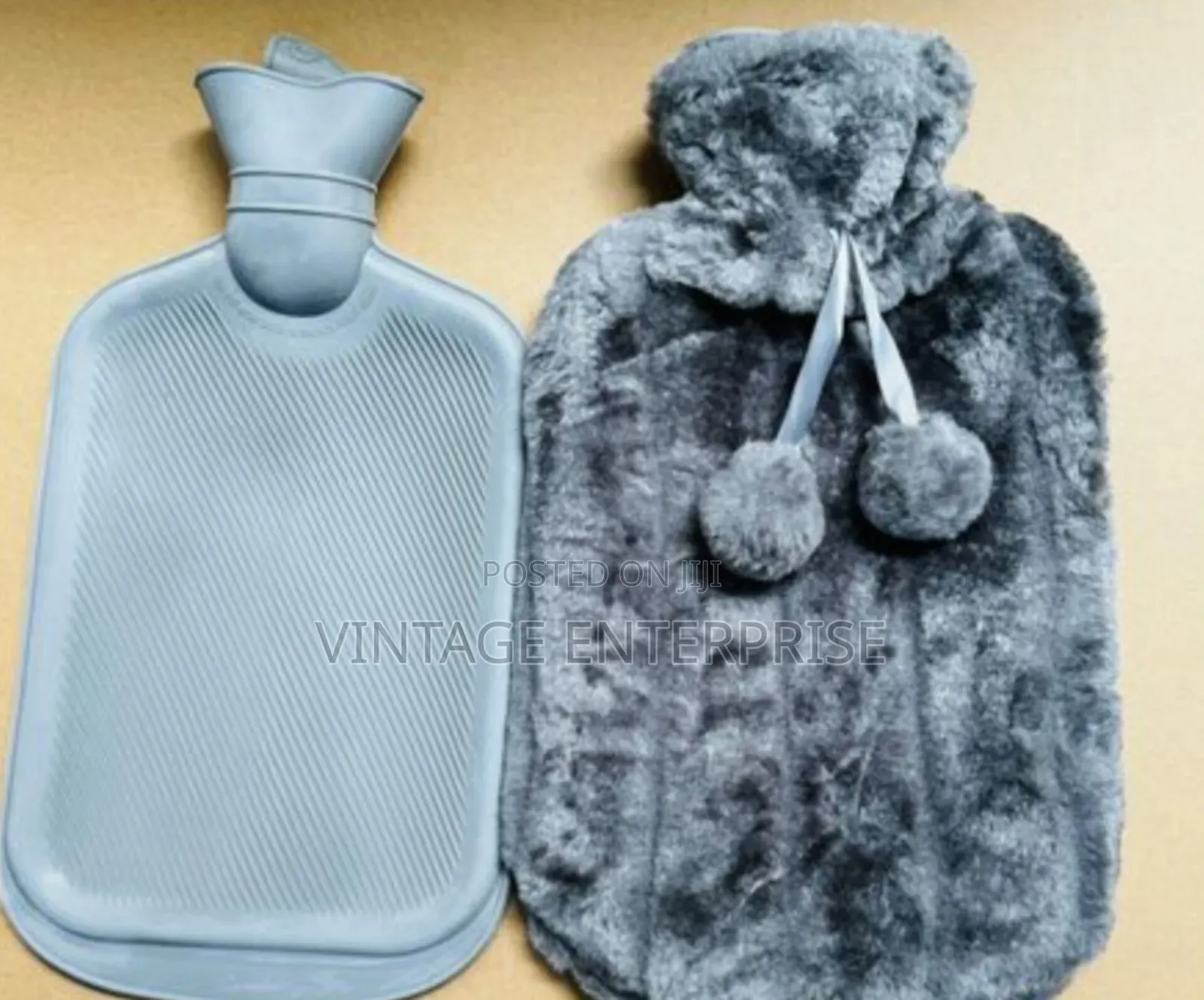 Hot Water Bottle With Soft Faux Fur Plush Cover-2l
