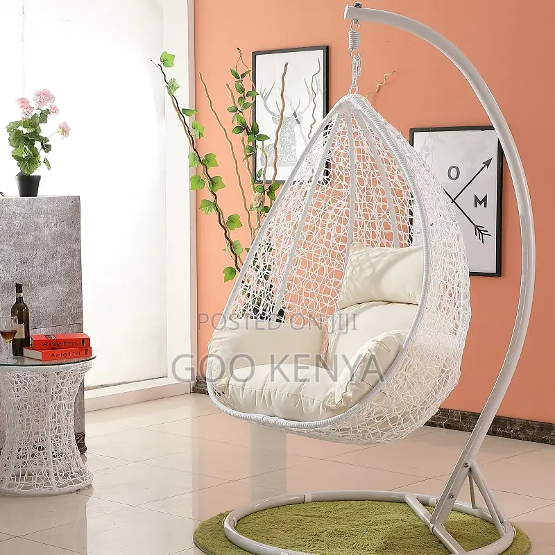 Home Chair; Modern Rattan Swing Chair – Outdoor Comfortable Cushion