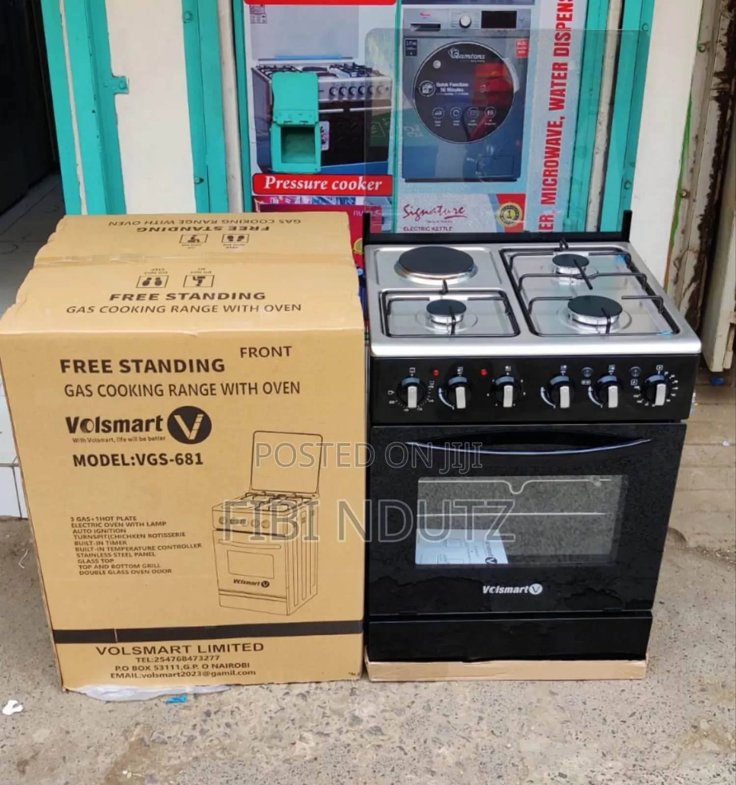 *Volsmart Standing Cooker 60cm*60cm 3g+1e Jet Burners