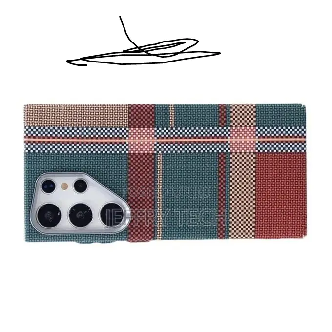 Tribal Carbon Fiber Pattern Case) Phone Wireless for Samsung S25 Ultra