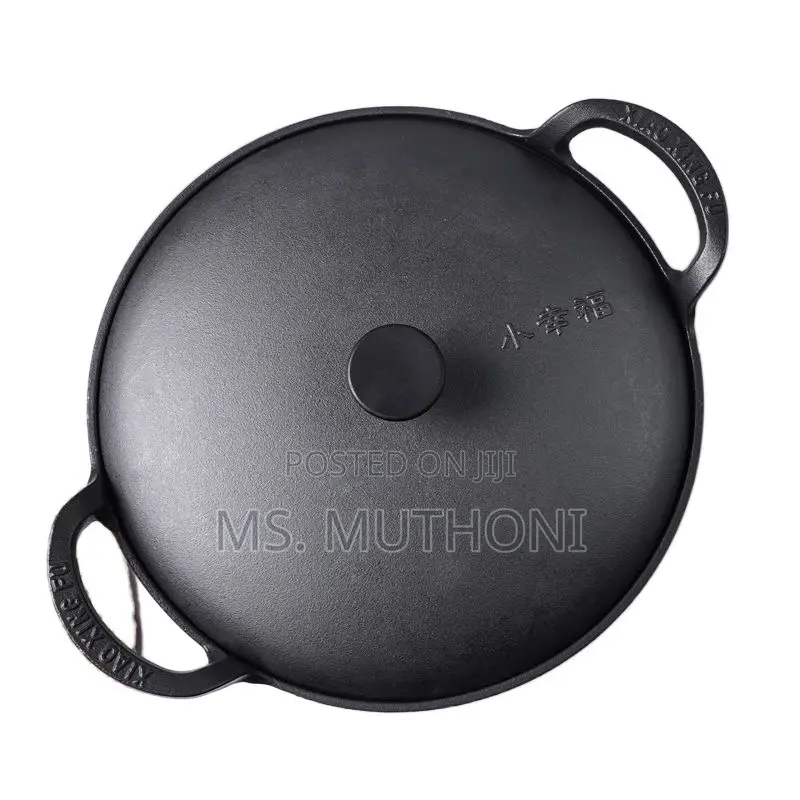 30 Cm (5l) Pre-Seasoned Cast Iron Pot With a Lid