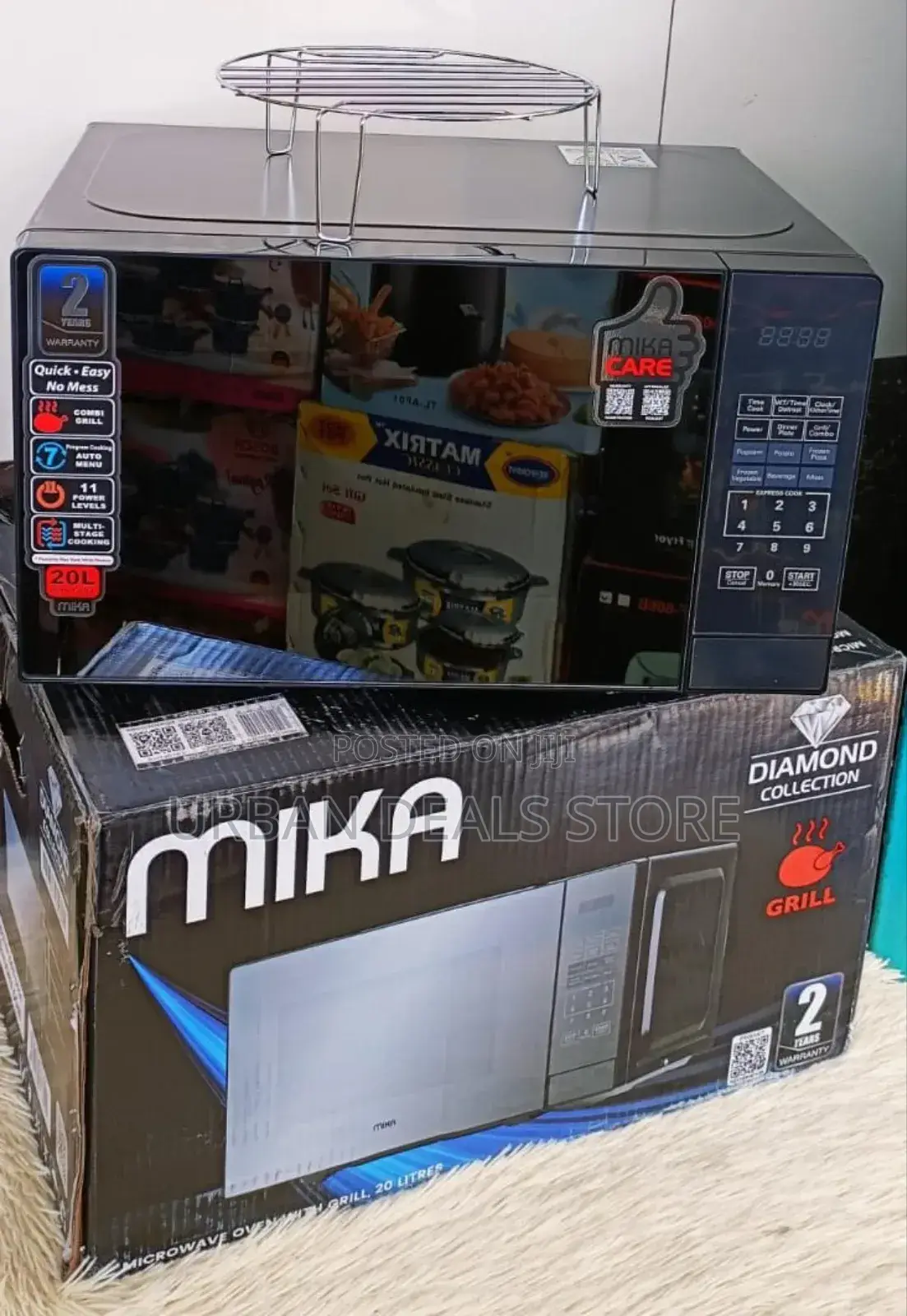 Hot Deal *Mika Microwave Oven Grill 20ltr With 1000w Grill Silver